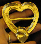 PWD, wavy Heart Scarf Ring, back view