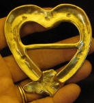 Scoittish Deerhound Heart Scarf Ring, back view