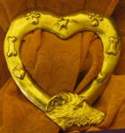 Scoittish Deerhound Heart Scarf Ring