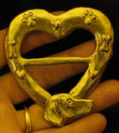 Weimaraner Heart Scarf Ring