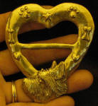 Westie Heart Scarf Ring