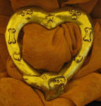 Whippet Heart Scarf Ring