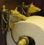 Wild Boar Toilet Paper Holder, side view