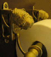 Bulldog Toilet Paper Holder, side view