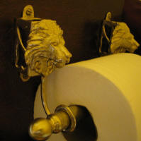 Lion Toilet Paper Holder, side view