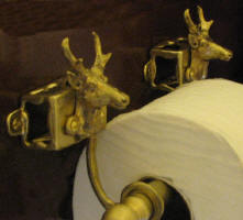 Pronghorn Antelope Toilet Paper Holder, side view