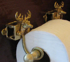  Whitetail Buck Toilet Paper Holder, side view