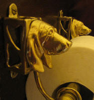 Basset Hound Toilet Paper Holder, side view