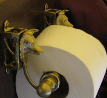 Border Collie Toilet Paper Holder, side view