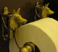 Belgisn Sheepdog Toilet Paper Holder, side view