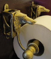 Borzoi Toilet Paper Holder, side view