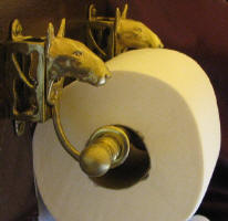 Bull Terrier Toilet Paper Holder, side view