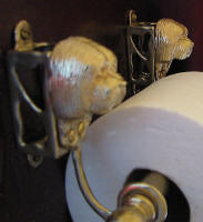 Coton de Tulear Toilet Paper Holder, side view