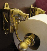 English Setter Toilet Paper Holder, side view