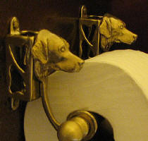 Golden Retriever Toilet Paper Holder, side view