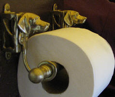 German Shorthaired Pointer Toilet Paper Holder, side view