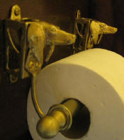 Saluki Toilet Paper Holder, side view