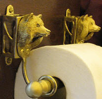 Samoyed Toilet Paper Holder, side view
