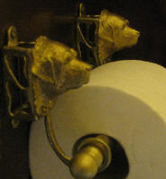 Tibetan Mastiff Toilet Paper Holder, side view