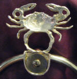 Crab Towel Ring, close up