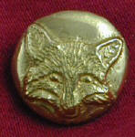 Frontal Fox Bronze Button