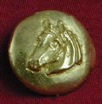  Horse, left facing Bronze Button 