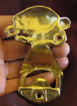 Green Turtle Wall Mounted Bottle Opener, back view