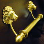 Lion Brackets with 5/8" Towel Rod, side view