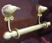  Brackets with 5/8" rod and finial, side view