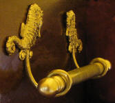Seahorse Brackets with 5/8" Towel Rod, side view