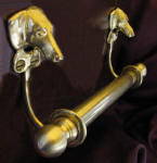 Dachshund Bracket with 5/8" rod and finial, side view