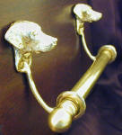 Dalmatian Bracket with 5/8" rod and finial, side view