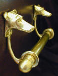 Greyhound / Whippet Brackets with 5/8" Towel Rod, side view