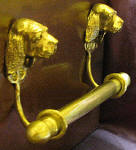 Sussex Spaniel Brackets with 5/8" Towel Rod, side view