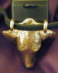 Brittany Spaniel Clicker Pendant, top view