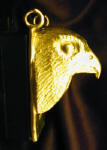Falcon Clicker Pendant, side view