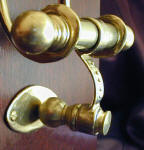 Close up of Knocker and strike plate