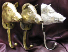 Large Boar's Head Hook with 3 finishes