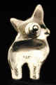 Sterling Silver Pembroke Corgi lapel pin, back view