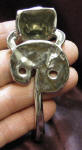 Frog J Hook with Nickel Plating, back view