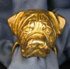 Bullmastiff Napkin Ring, front view