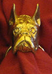 Boxer Napkin Ring (cropped ears), front view