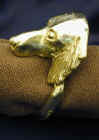 Long Haired Dachshund napkin ring, side view