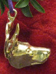 Doberman, cropped ears, Ornament, side view