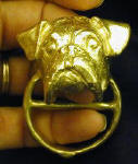 Boxer Scarf Ring (natural ears), in hand
