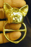 Cat Scarf Ring, in hand