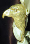 Eagle Scarf Ring, side view