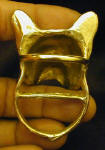 French Bulldog Scarf Ring, back view