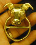 Greyhound / Whippet Scarf Ring, in hand