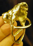 Lion Scarf Ring, 3/4 back view